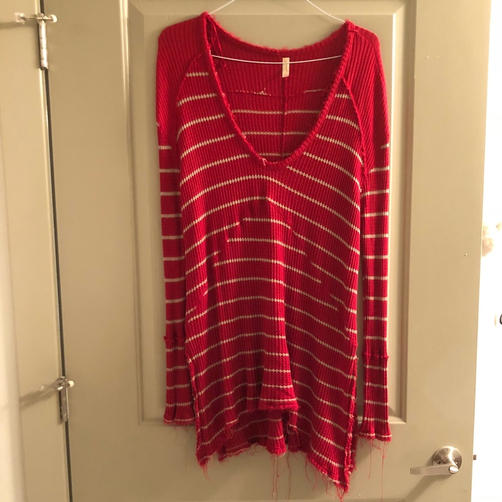 Free People Sunset Park Striped Drippy Thermal
